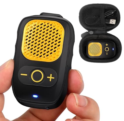 Wearable Bluetooth Speakers, Clip On Wireless Jobsite Speaker - Yellow | 30H playtime, IPX6 Water-Resistant, Portable, Built-in Mic, Hands-Free Calls, Non-Magnet - color: Yellow