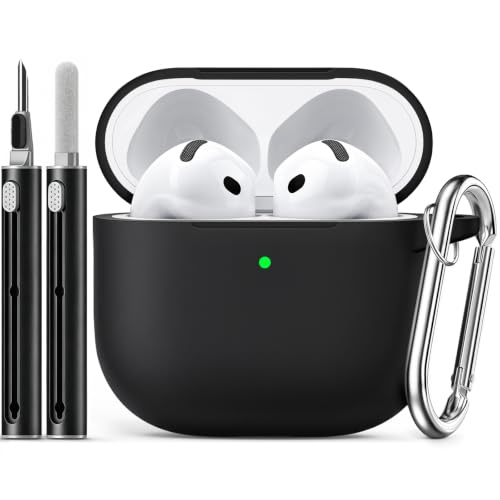 Ljusmicker for AirPods 5/4 Case (2026/2024) with Cleaner Kit,Black - color: B-Black