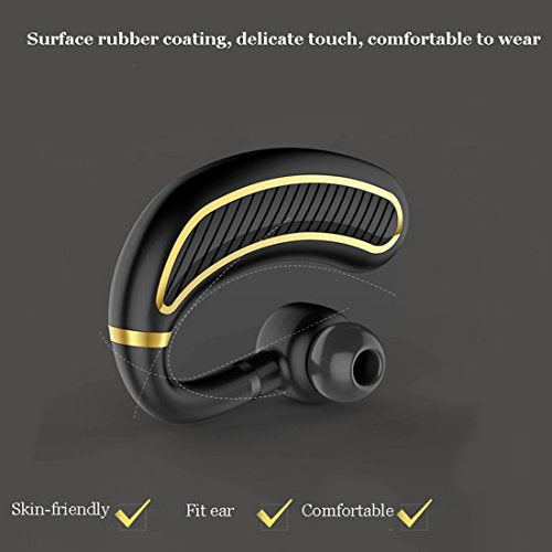 Bluetooth Headset,Wireless Bluetooth 4.1 Business Headphone Earphone Super Long Standby Earpiece with Mic,Sweatproof,Noise Reduction,Mute Switch for Cell Phone, Skype, Truck Driver,Office,Sport