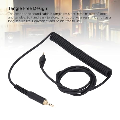 DJ Headphone OFC Wire Cable Replacement - 2.5mm to 3.5mm & 6.35mm Adapter with Locking Plug for HDJ-X5 for HDJ-X7 for HDJ-S7 Models(Straight Plug) - style: Straight plug