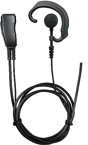 Pryme® LMC-1EH31 Pro-Grade Commercial Lapel Mic w/Soft Earhook Earphone - Fits: Kenwood 1-Pin for NX-P500 Series - style: Fits: Kenwood 1-Pin for NX-P500 Series