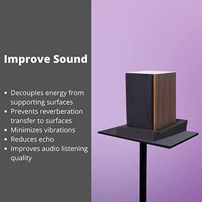 2 Pcs High Density Foam Speaker Pads - Speaker Isolation Pad, Monitor Acoustic Isolation Pads,Studio Monitor Pads
