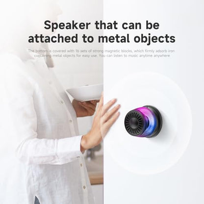 Wireless Mini Bluetooth Magnetic Speaker， Enhanced Bass and High Definition Sound, Portable Design, for iPhone, iPad,Nexus,Laptops and More