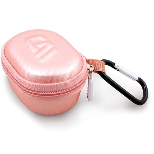 CASEMATIX Travel Case Compatible with Beats Solo Buds True Wireless Earbuds – Rose Gold, EVA Hard Shell with Carabiner, Compact Earbud Storage (Case Only)