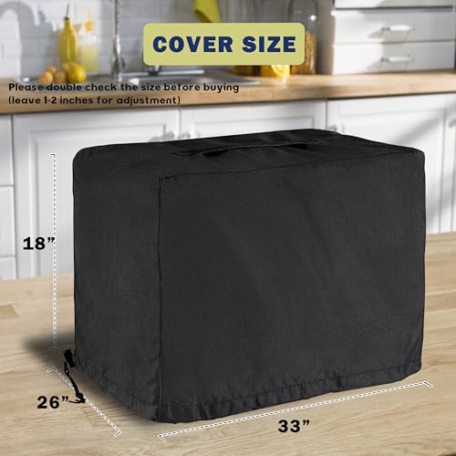 Pizza Oven Cover for Blackstone Tabletop Pizza Oven with 15" Cordierite Stones, Heavy-Duty 600D Protective Cover for Blackstone 15in Pizza Maker 6964/6963/6962/6961/6960 - size: 33"L x 26"Dx 18"H