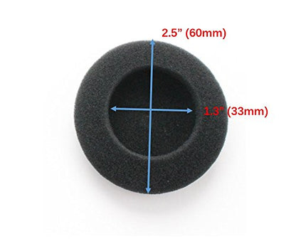 Zotech 4 Pairs 2.5'' (60mm) Replacement Foam Pad Ear Cover for Philips Sony Headphones