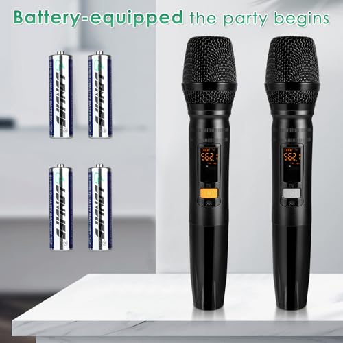 Pro 5 Channel Audio Mixer Mic Set for Live Streaming, Family Karaoke, Studio Recording, Bluetooth Dual Wireless Microphone System with USB Interface & 48V Phantom Power