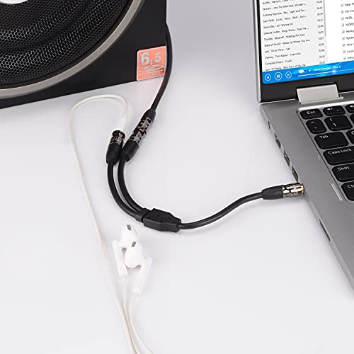 J&D Headphone Splitter 3.5 mm Audio Stereo Y Splitter Cable, 1/8 inch TRS Male to Dual 1/8 inch TRS Female Headphone Jack Adapter Aux Extension Cable for Phone/PS4/Switch/Tablet, 0.65 ft (Pack of 2) - size: 0.65 Feet (Pack of 2)