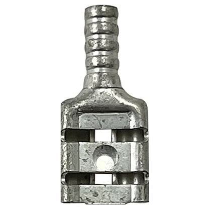 100 Pcs High Temperature Non-Insulated Female Spade Connectors - 22-18 Gauge Quick Disconnect .250 Tab - Wire Splice Connectors for Strong Crimps in Electrical Wire Terminals - Made in USA - size: 22-18 AWG Female 1/4" Tab