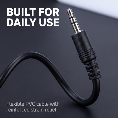2Pcs Black USB to AUX Adapter Cable,3.5mm Male AUX Plug to USB 2.0 Female Converter Adapter Cable Cord for Car Aux Port 20cm/8-inch Length Black OTG Adapter Accessories