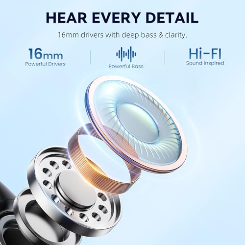 HIFI WALKER Bone Conduction Headphones for Swimming, IPX8 Waterproof Open Ear Headphones with Built-in 32GB MP3 Player, Bluetooth 5.3 Wireless Sports Earbuds for Swimming Laps Running Cycling