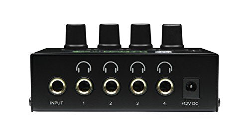 Mackie HM Series, 4-Way Headphone Amplifier Mixer Accessory 1-ch x 4 headphones (HM-4), Black