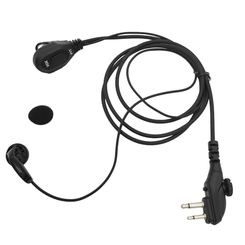 in Ear Earbud Headset with PTT Mic 2-Pin Screw Earpiece Surveillance Kit Compatible for Hytera PD502 PD562 BD502 TC-508 TC-580 Radios