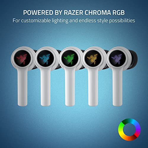Razer Hammerhead HyperSpeed Wireless Multi-Platform Gaming Earbuds for Playstation 5 / PS5, PC, Mobile: ANC - Noise Cancelling Mic - Bluetooth 5.2 - RGB Chroma - 30 Hr Battery (Renewed)