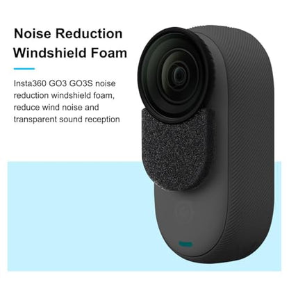 Insta 360 GO 3S Mic Wind Muff, FotStdio Noise Reduction Windshield Foam Gasket for Insta360 GO3 / GO 3S Microphone Pop Filter 6pcs