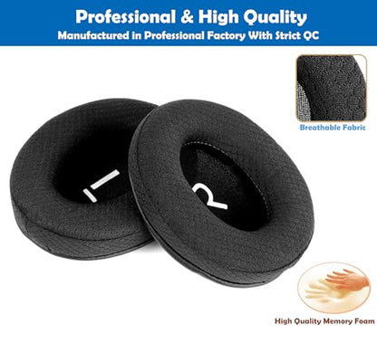 Breathable&Durable Earpads Cushion Replacement Compatible with Mpow 059 / H1 / H5 Bluetooth Headphones Ear Pads with Mesh Fabric and Memory Foam