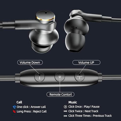 Wired Headphones Balance Powerful Bass & HD Call Noise-cancelling Earbuds | Immersive Bass,(Four drive)Bass Boost In ear Wired Earphones Universal 3.5mm & USB C Plug with Mic ENC Noise reduction calls