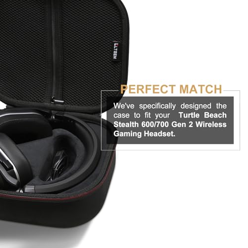 Case for Turtle Beach Stealth 500/600/700 Wireless Gaming Headset Black | Hard Carrying Travel Case for Turtle Beach Stealth 500 XB/600 Gen 3/700 Gen 3/600 Gen 2/700 Gen 2 Wireless Gaming Headset - color: Black