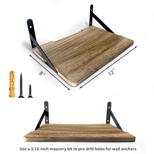 Projector Shelf 12"x9" with Cable Cutout, Wall Mount Shelf for Projector