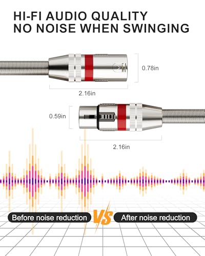 6 Pack 6FT XLR Cables, 3-pin Male to Female Balanced Shielded | XLR Microphone Cable, Oxygen-Free Copper (OFC) Noise Free XLR Cable for Speaker Audio Mixer, Metal Spring SR, Corlorful - size: 6 Feet, style: 6 Pack