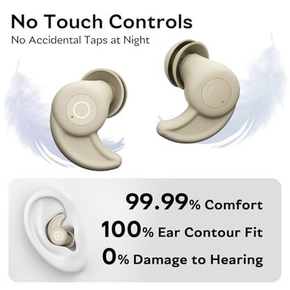 OHAYO Sleep Earbuds Bluetooth 6.0 Noise Cancelling Headphones for Side Sleepers No Touch Control