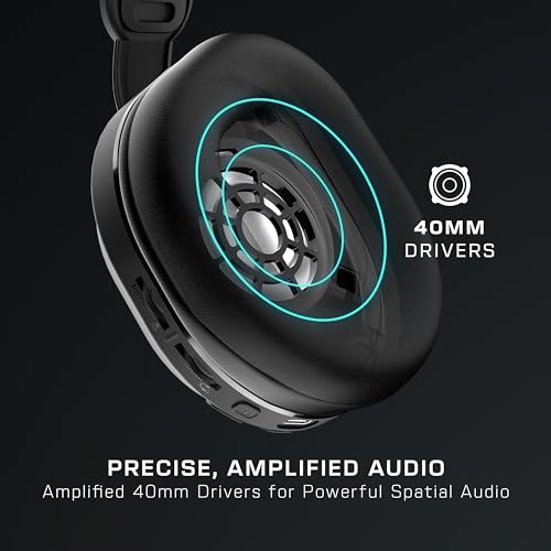 Turtle Beach Stealth 500 Wireless Multiplatform Gaming Headset Renewed PC | PS5, PS4, PlayStation, Bluetooth, 40mm Drivers, Rechargeable 40-Hr Battery, Flip-to-Mute Mic, Memory Foam, Lightweight, Black - style: Stealth 500