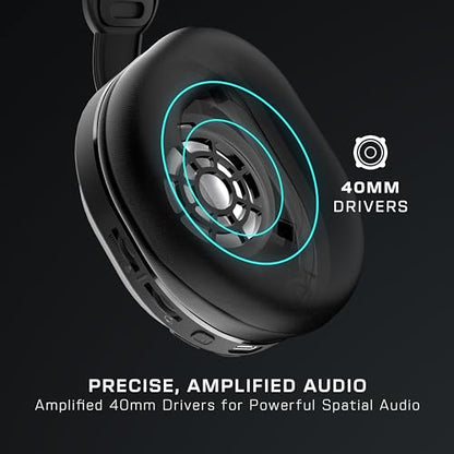 Turtle Beach Stealth 500 Wireless Multiplatform Gaming Headset Renewed PC | PS5, PS4, PlayStation, Bluetooth, 40mm Drivers, Rechargeable 40-Hr Battery, Flip-to-Mute Mic, Memory Foam, Lightweight, Black - style: Stealth 500