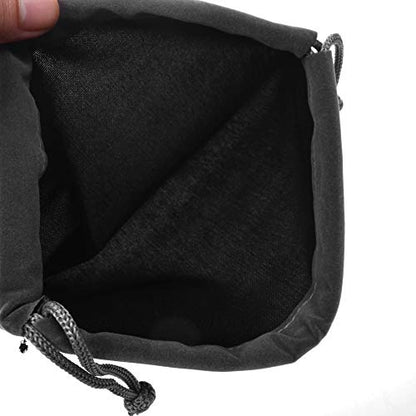 Cosmos 2 Pcs Portable Headphone Carrying Bag Travel Headset Storage Pouch Soft Drawstring Headphone Case Bag for Over-Ear Headphones Gaming Headset Neckband Earphones (Gray Color)