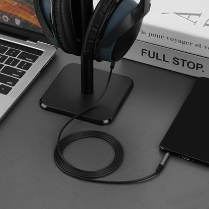 GEEKRIA Audio Cable Compatible with Bose QuietComfort Ultra/45/35II/35/25, 700 Headphones, 3.5mm to 2.5mm Replacement Stereo Cord (4 ft / 1.2 m)