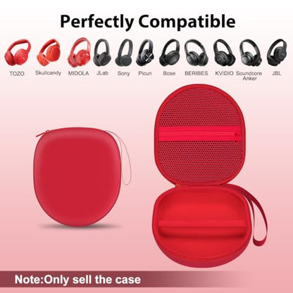 Headphone Headset Case Compatible with JBL Tune 520BT 720BT/BERIBES/KVIDIO/Soundcore by Anker/Sony Wireless On-Ear Headphones,Red - color: Red