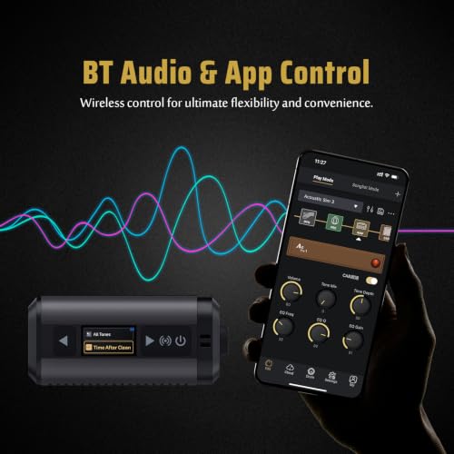 HOTONE Pulze Mini 5W Mini Ultra-Portable Smart Guitar Amp & Speaker | Ultra-portable amp & BT speaker in one.191 effects,200 tones(Presets), up to 20 user IRs &11-hr battery - color: Black