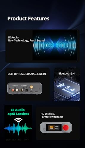 XDUOO MX-02 HD Bluetooth Audio Transmitter Bluetooth 5.4 USB/Optical/COAXIAL LE Audio 24bit/192kHz