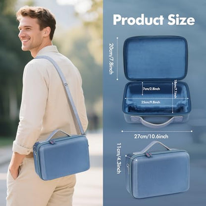 Hard Case for JBL Charge 6/5/4 Bluetooth Speaker – Waterproof Travel Case with Adjustable Shoulder Strap, Durable Protection for On-the-Go Use（Purple） (blue) - color: blue