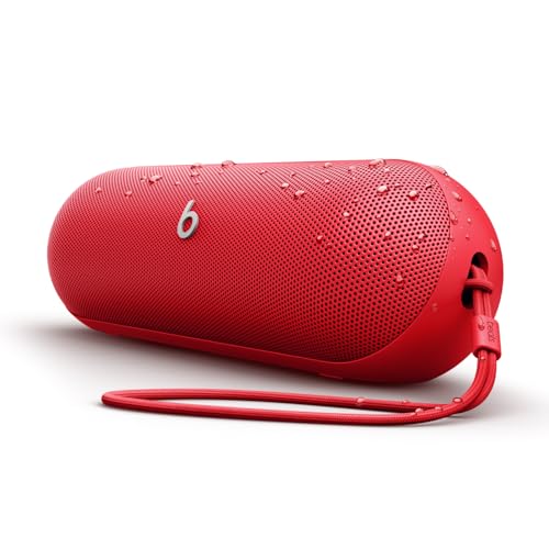 Beats Pill - Portable Bluetooth Speaker - Up to 24H Battery Life, Water Resistant, Bluetooth, Apple & Android Compatible, Seriously Loud Sound for Home, Outdoor and Travel – Statement Red - color: Statement Red, style: Standalone