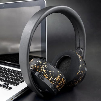 SOULWIT Earpads for Sony PS5 Pulse 3D Wireless Headset, Cooling Gel Replacement Ear Pad Cushions with Noise Isolation Foam - Black Gold - color: Black Gold