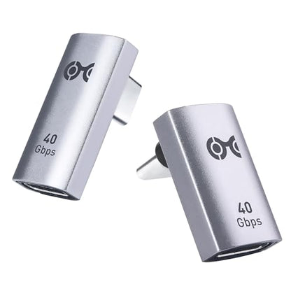 Cable Matters Combo-Pack 40Gbps Vertical Right Angle USB-C Adapter Kit | [4K@240Hz Video, 240W Charging, 40Gbps Data Transfer] 90 Degree, Compatible with Thunderbolt 4, iPhone 17/16, Steam Deck - style: Combo - Vertical
