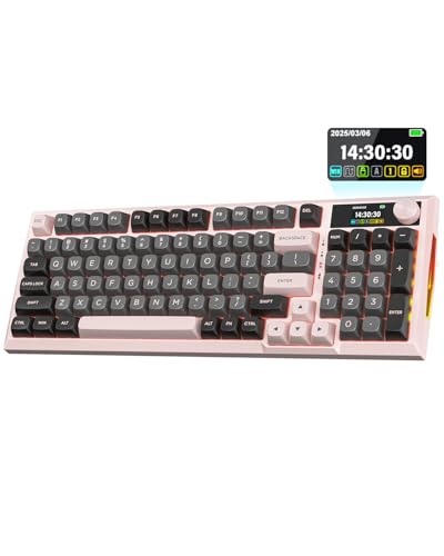 Redragon Wireless Mechanical Keyboard, with LCD Smart Screen & Control Knob