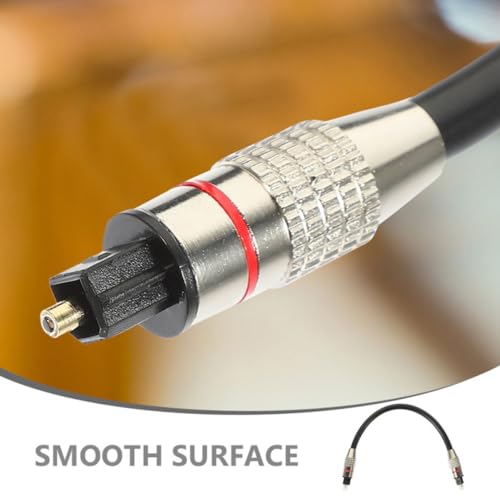 Kichvoe Digital Optical Audio Cable 1 Meter Black with PVC and Pmmc Material, Wear-Proof and Reliable Digital Transmission Medium for Home Theater and Audio System