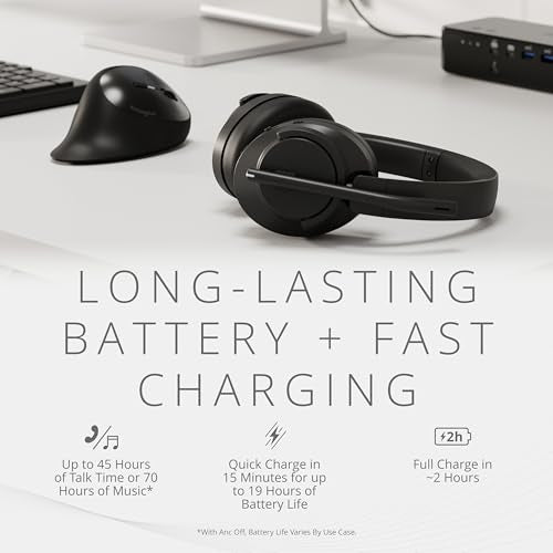 Kensington C3550 EQ Wireless Bluetooth Over-Ear Computer Headset K97466WW