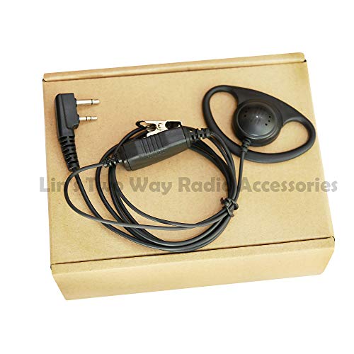 VBLL D Shape Ear Hook Earpiece with PTT Microphone Headset for IC-F3011 IC-F4011 IC-F3001 IC-F4001 IC-F1000 IC-F2000 IC-F3210D IC-F4210D IC-F3230D IC-F4230D IC-T70A V80 Radio