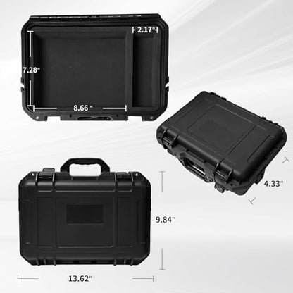 Hard Case for Elektron Digitakt II/Digitone II/Syntakt 12/ Analog Heat MKII Hard Shell Carrying Storage Case Equipped with Comfort Handle with Customizable Foam