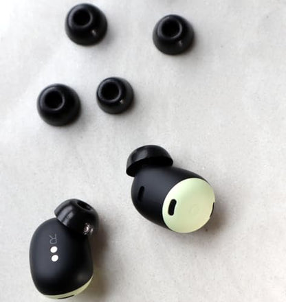 A-Focus [6 Pairs] Pixel Buds Pro 【 Memory Foam & Silicone 】 Ear Tips, Soft Replacement Comfortable Earbuds Eartips Gel Compatible with Google Pixel Buds Pro 126724 Black