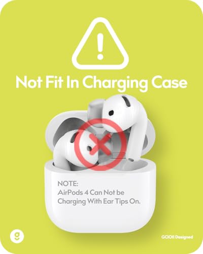 Gcioii 3 Pairs Ear Tips for AirPods 5/4 Noise Cancelling Earbuds Cover [Added Storage Pouch] Anti-Slip Accessories Compatible with AirPods 5 (2026) & AirPods 4 (2024),Translucent