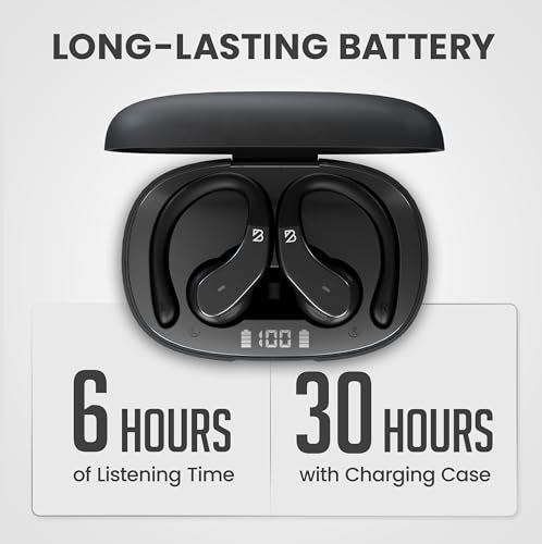 Back Bay Audio Runner Wireless Earbuds for Running, Wrap Around Earbuds - color: Black
