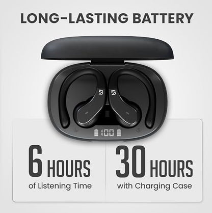 Back Bay Audio Runner Wireless Earbuds for Running, Wrap Around Earbuds - color: Black