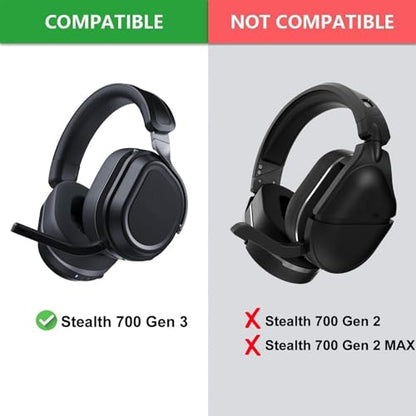 Defean Cooling-Gel Earpads for Turtle Beach Stealth 700 Gen 3 Headset | Replacement Stealth 700 Gen3 Ear Pads and MIC Foam, High-Density Noise Cancelling Foam - color: Cooling-Gel