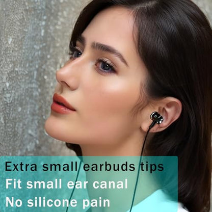 Extra Small Ear Tips for Small Ear Canals – Universal Replacement Tips | 8 Pairs (XS/S) Silicone Earbuds Tips, Noise Isolating, Transparent