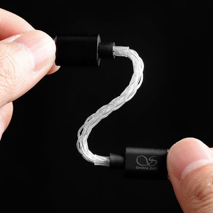 SHANLING L3 5 inch Audio Cable/USB C to C HiFi Sound Adaptor for UA Headphone Amp,24AWG Silver Foil-Shielded Audio Cable for DAC,Nylon Braided,Tangle Free,Bend-Proof
