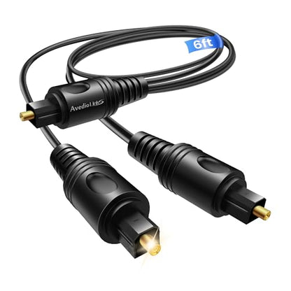 avedio links Digital Audio Splitter 1 in 2 Out 6ft, Toslink Digital Fiber Optic Audio Splitter 1 Male Input 2 Male Output (for Home Theatre, Xbox, PS3/PS4) - size: 1 Male 2 Male 6ft