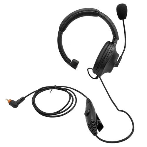 1 Pin Walkie Talkie Earmuff Headphone Boom Microphone 2.5mm Ptt Headset On The Ear One Side Earpiece for Motorola Single Jack Two Way Radios sl 300 TLK 100